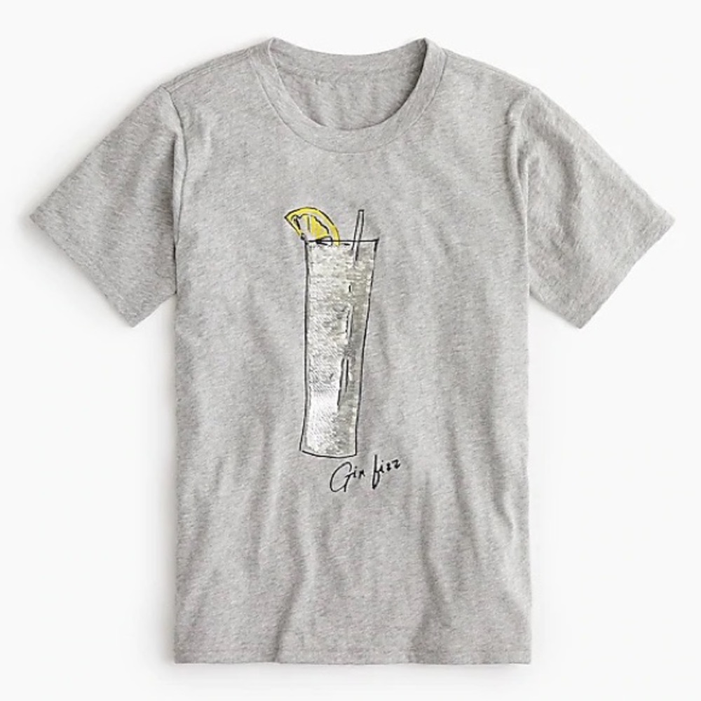 J Crew Gin Fizz Tee, NWT!